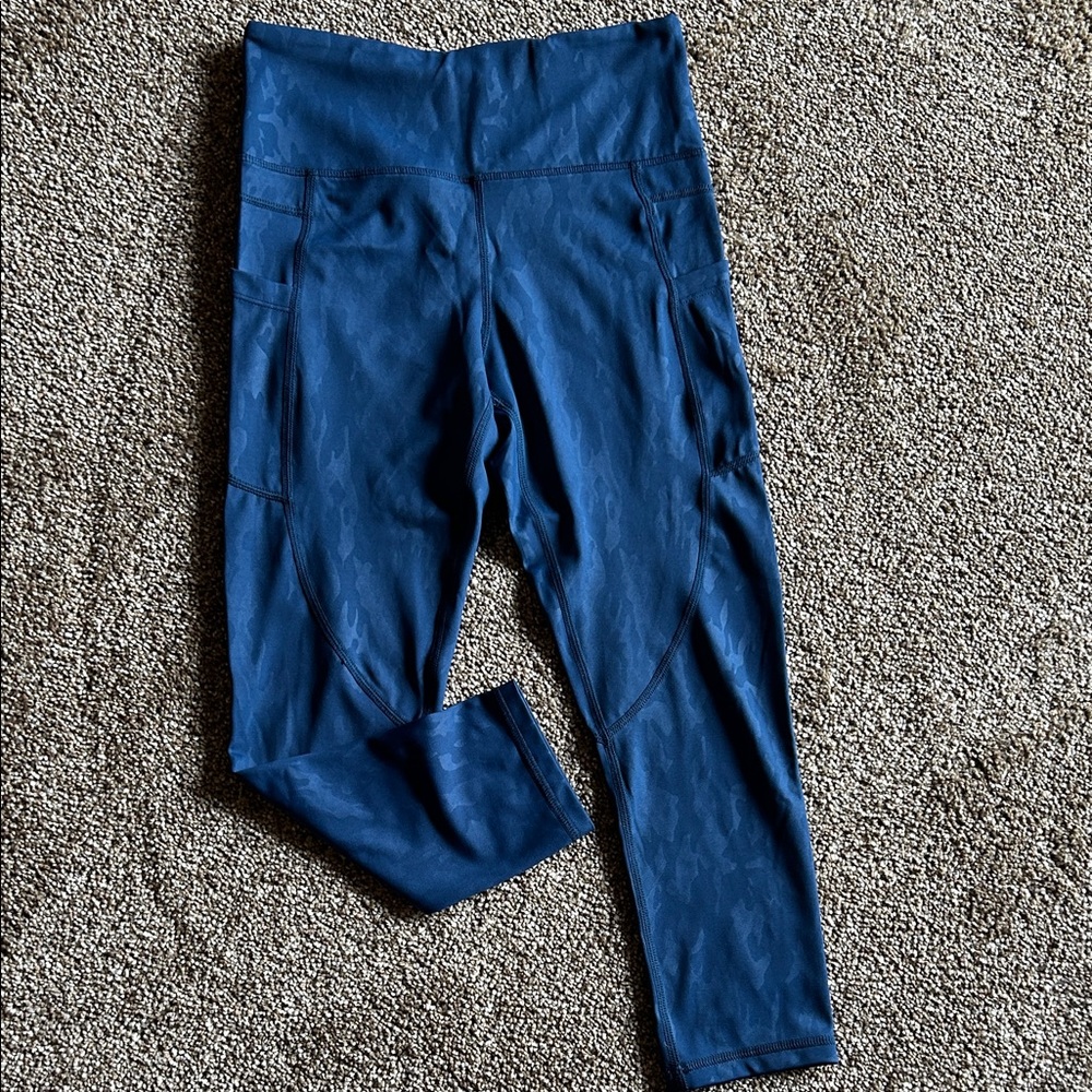 Zyia Blue Camo High-Waisted Leggings